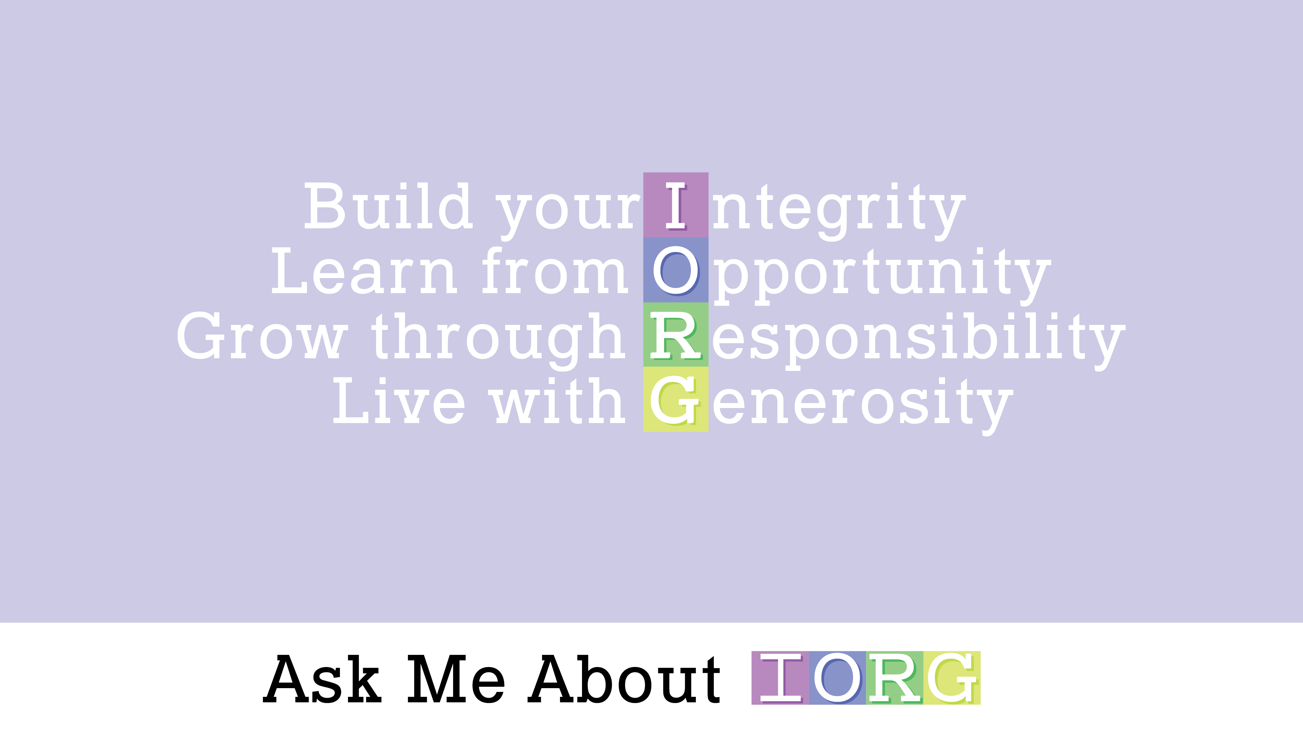 Ask Me About IORG